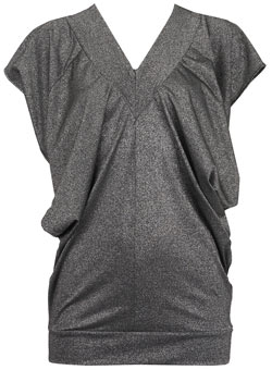 Dorothy Perkins Silver lurex kimono top