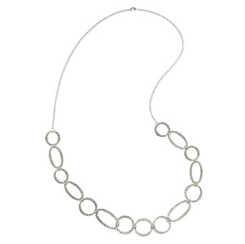 Dorothy Perkins Silver oval linked necklace