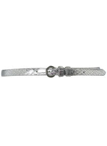 Dorothy Perkins Silver slim croc waist belt