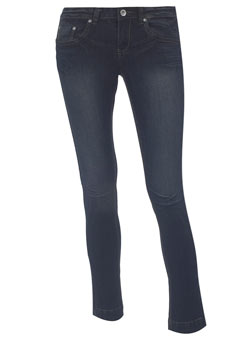 Dorothy Perkins Silver Stitch indigo studded skinny jeans