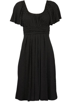 Dorothy Perkins Spot flutter sleeve dress