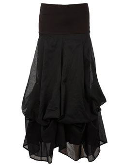 Dorothy Perkins Tall black hitch hem skirt