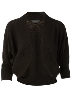 Dorothy Perkins Tall black slubby shrug