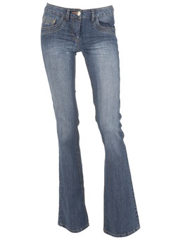Tall blasted bootcut jeans