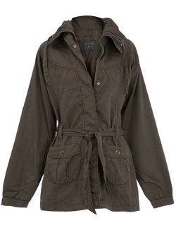 Tall khaki parka