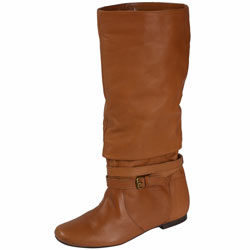 Tan buckle boots