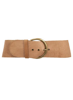 Dorothy Perkins Tan croc leather hip belt