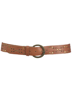 Dorothy Perkins Tan leather stud belt