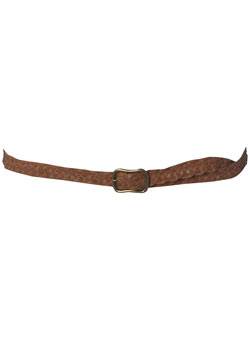 Dorothy Perkins Tan slim plait leather belt