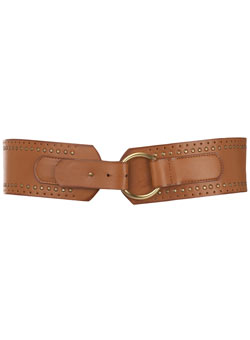 Dorothy Perkins Tan stud ring hip belt