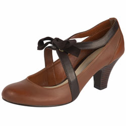 Dorothy Perkins Tan tie front shoes