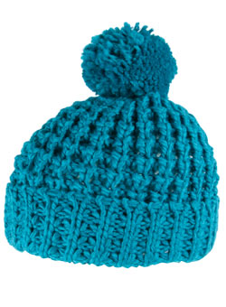 Dorothy Perkins Teal chunky pom pom beanie