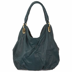 Dorothy Perkins Teal leather slouch bag