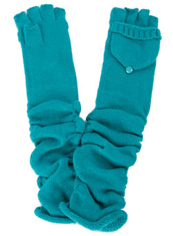 Dorothy Perkins Teal long fingerless gloves