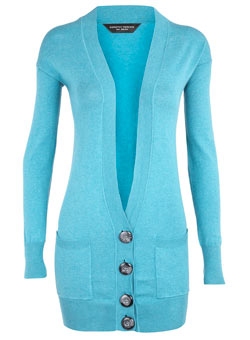 Teal long-line cardigan