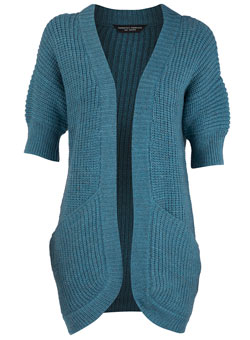 Dorothy Perkins Teal long-line shrug