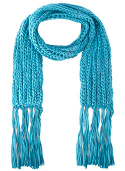 Dorothy Perkins Teal soft chunky scarf