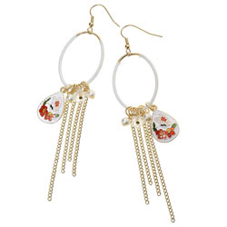 Dorothy Perkins Thread Enamel Drop Earrings
