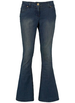 Tinted flare jeans