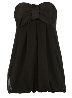 Vila black bubble hem top