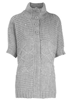 Dorothy Perkins Vila grey cable cape