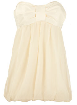 Vila white bubble hem top