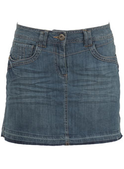 Vintage denim mini skirt