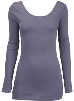 Dorothy Perkins Violet long sleeve scoop back top