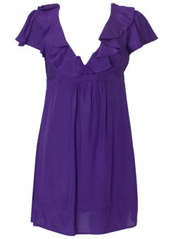 Dorothy Perkins Violet ruffle tunic