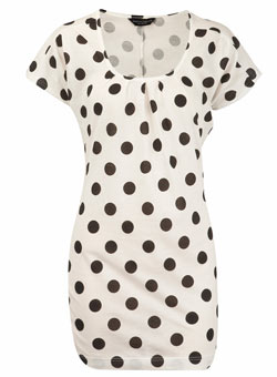 White and black big spot top