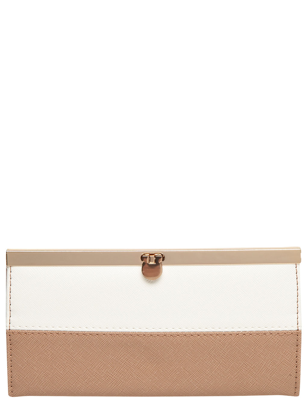 White and camel bar top purse 18344240