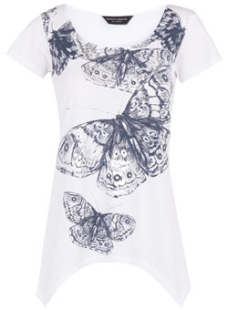 Dorothy Perkins White butterfly top