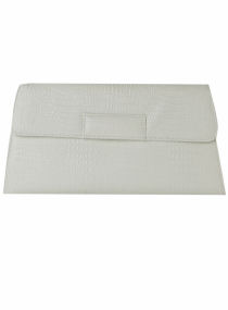 Dorothy Perkins White croc clutch bag