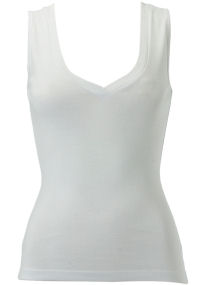 White cross over vest