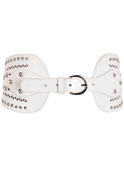 Dorothy Perkins White cutwork stud belt