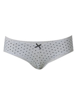 White heart print knickers