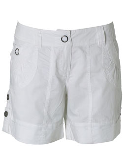 Dorothy Perkins White herringbone shorts