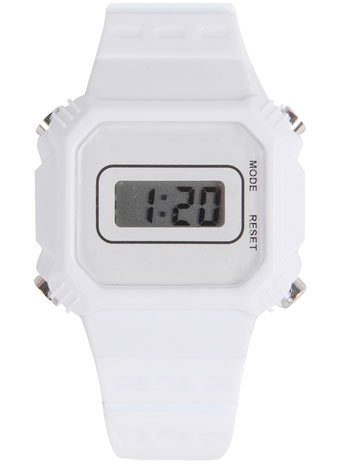Dorothy Perkins White large digital watch