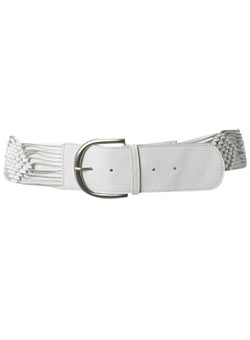 Dorothy Perkins White leather hip belt