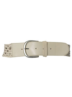 Dorothy Perkins White leather waist belt