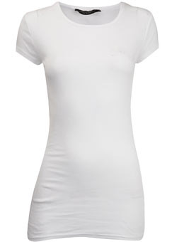 Dorothy Perkins White long line t-shirt