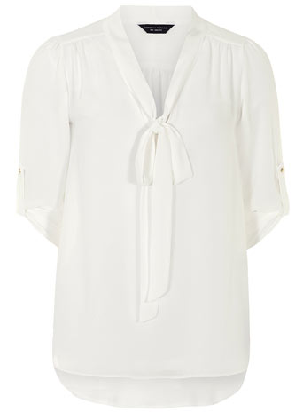 White pussybow blouse DP05390382