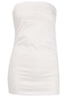 Dorothy Perkins White ruched side boob tube