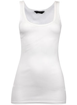 Dorothy Perkins White scoop neck vest