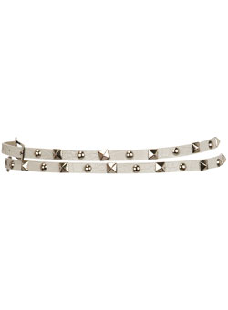 Dorothy Perkins White skinny stud belt