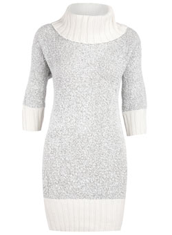 Winter white roll neck jumper