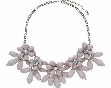 Dorothy Perkins Womens 3D Flower Necklace- Silver DP49814720