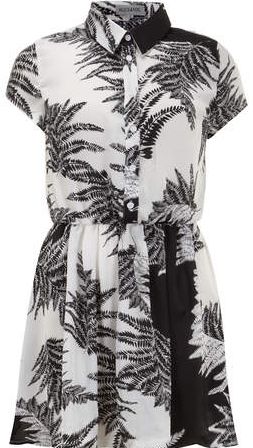 Womens Alice & You Black and White Fern Print