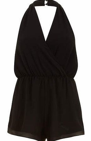 Womens Alice & You Black Halter Neck Playsuit-