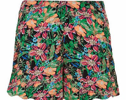 Womens Alice & You High Waist Scalloped Shorts-